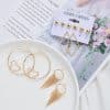 Exaggerated Set Earrings, Simple Love Geometry