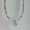 Super Copper Inlaid Zircon Love Pendant Necklace Summer Irregular