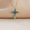 Hot Sale S925 Sterling Silver Necklace Women's High-grade Blue Zircon