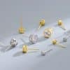 New Fashion Round Bag Set Earrings