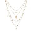 Women's Diamond Six-pointed Star Pendant Necklace Multi-layer