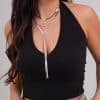 Simple Hip Hop Long Clavicle Chain