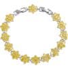 Blue Full Diamond Lotus Bracelet For Men's Hip Hop Dopamine Colored Tennis Chain