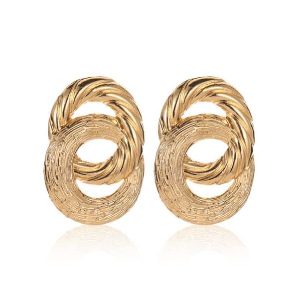 Alloy Plated Water Drop Shaped Eardrops