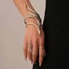 2-piece Set Exaggerated Twisted Winding Simulated Snakes Opening Ring Bracelet