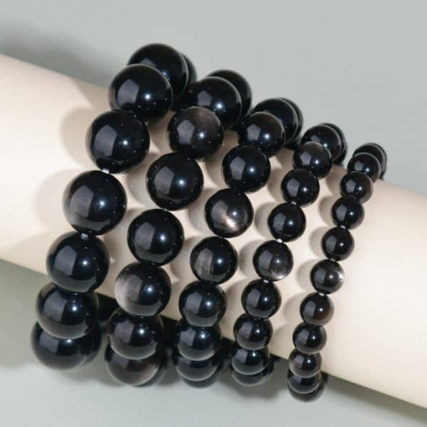 Year Of Birth Obsidian Bracelet Couple
