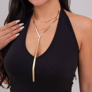 Simple Hip Hop Long Clavicle Chain