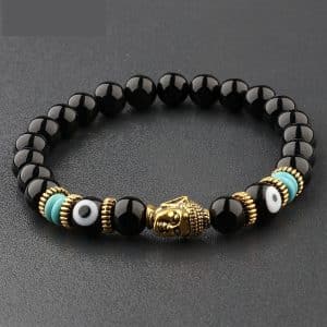 Buddha Head Alloy Accessories Tiger-shaped Stone Energy Stone Elastic Bracelet
