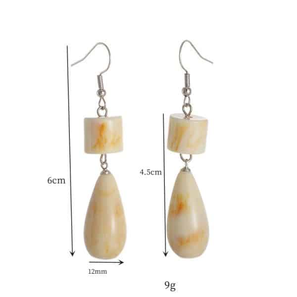 Two-tone Acrylic-based Resin Water Drop Earrings