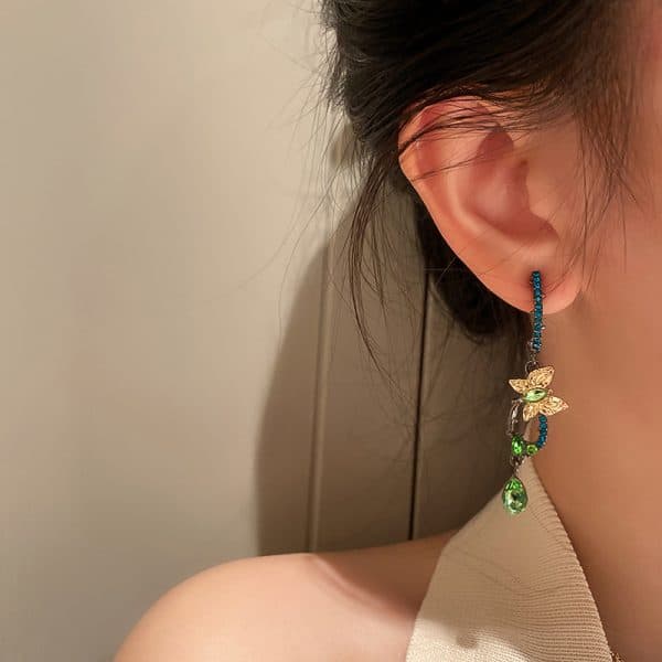 Water Drop Bow Earrings Fashion Earrings