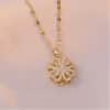 Women's Four-leaf Flower Heart-shaped Rotatable Necklace