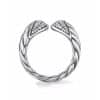 925 Sterling Silver Double-headed Snake Design Ring For Women