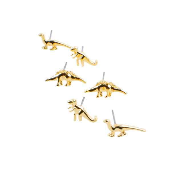 Small Animal Dinosaur Three Pairs Of Earrings And Earrings Set