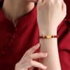 Gold Pure Gold Pi Xiu Bracelet Female Cinnabar