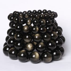 Year Of Birth Obsidian Bracelet Couple