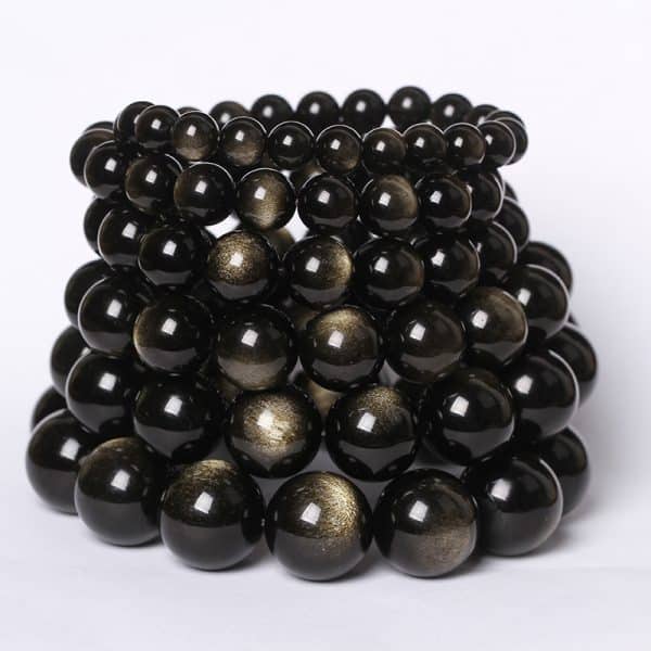 Year Of Birth Obsidian Bracelet Couple