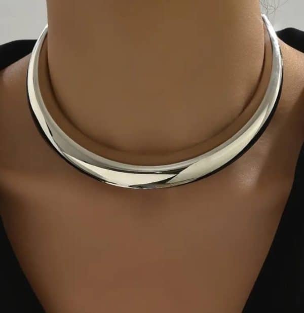 Exaggerated Personalized Geometric Wave Design Collar High-grade Versatile Necklace