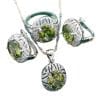 Anti-allergy Zircon Necklace Earring Ring Ornament Suit
