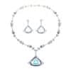 Women's Triangle Micro-set Zircon Necklace Earring Set