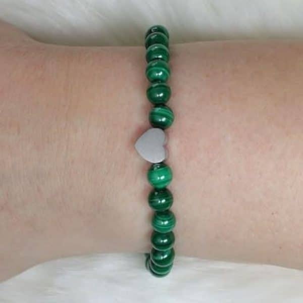 Natural Stone Healing Stone Beaded Bracelet Stainless Steel
