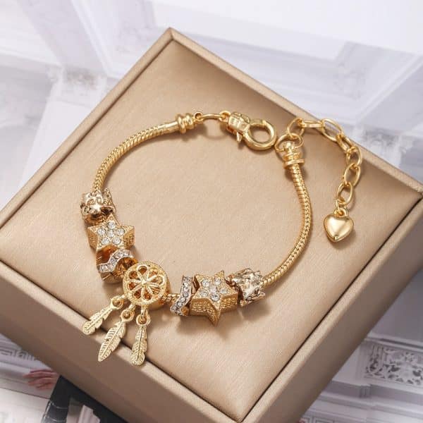 DIY Bracelet, Female Star Bead, Dreamcatcher Pendant, Lobster Buckle Bracelet