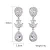 Classic Retro Temperament Long Water Drop Zircon Earrings