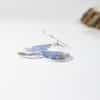 Simple Stylish Water Drop Real Flower Transparent Earrings