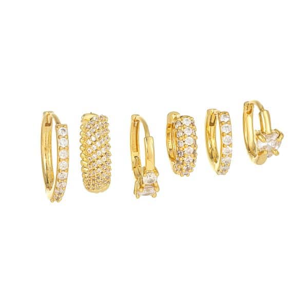 Women's Retro Gorgeous Diamond Earrings Set