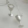 White Granulated Sugar Cup Necklace