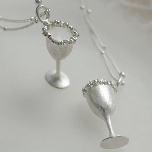 White Granulated Sugar Cup Necklace