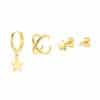 Women's Snake Shape Spiral Hoop Earrings Set