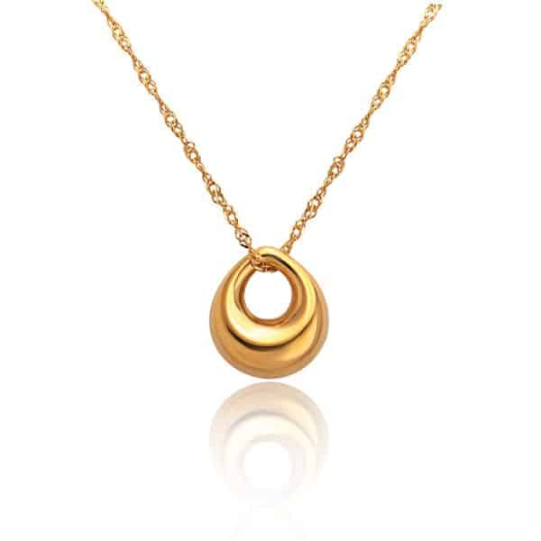 Popular Geometric Irregular Glossy Ring Snake Pendant Clavicle Chain