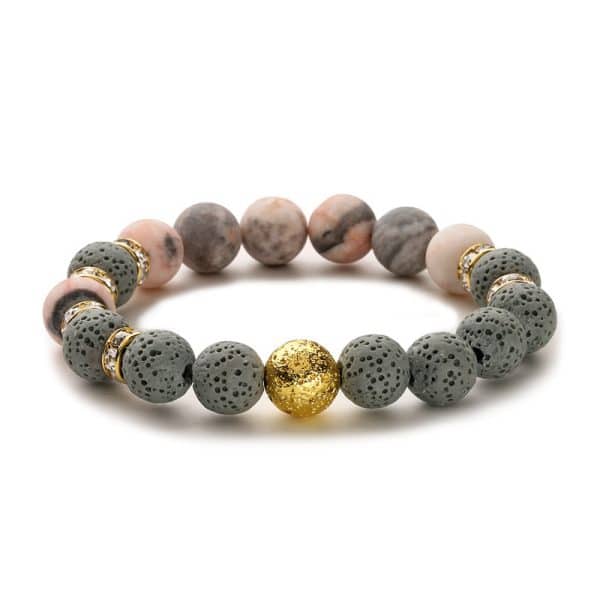 Yoga Energy Lava Volcanic Rock Bead Bracelet