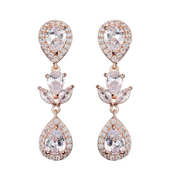 Classic Retro Temperament Long Water Drop Zircon Earrings