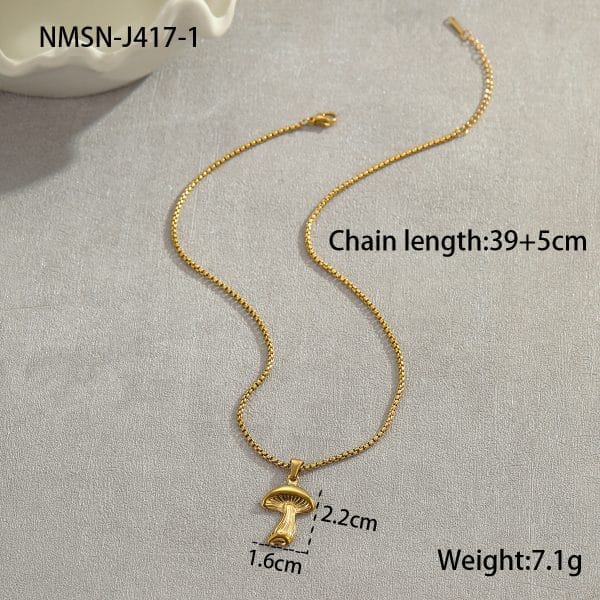 Coconut Fishtail Pendant Stainless Steel Necklace