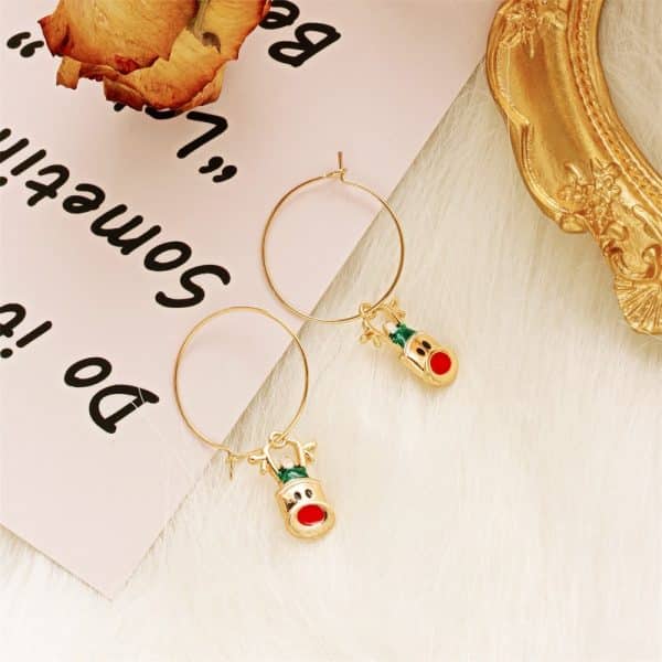 Women's Fashion Christmas Earrings Set Of Three