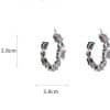 925 Silver Needle Square Drop Crystal Earrings