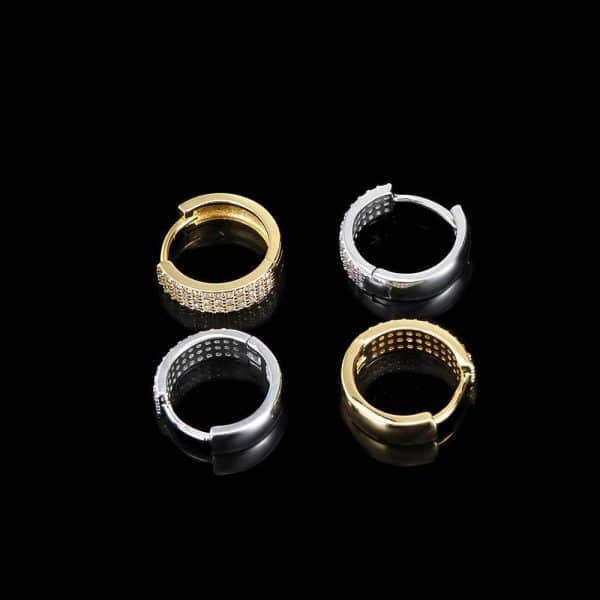 Personalized Micro-set Three Row Stud Earrings