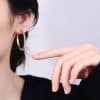 Circle Classic Minimalist Ear Clip Inlaid Zircon European And American Style