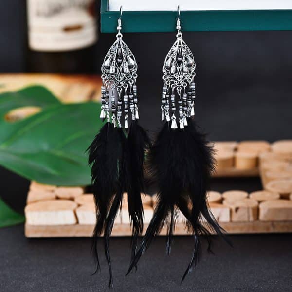 Drop Shaped Point Diamond Chain Tassel  Earrings