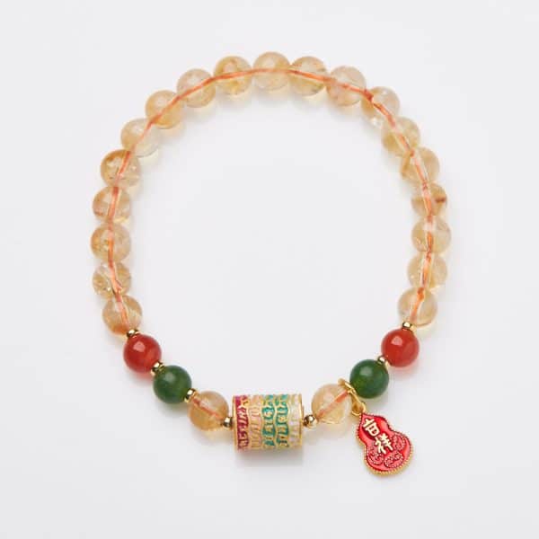 Citrine Five Sutra Bracelets Peaceful & Auspicious