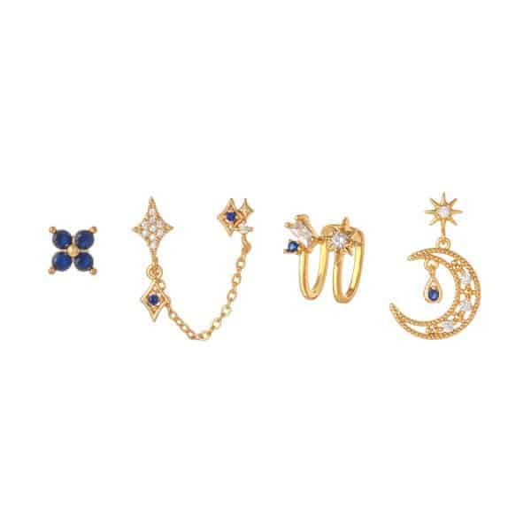 Ladies Fashion Molan Zircon Earrings Set