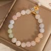 Candy Color Natural Morganite Bracelet Crystal Jade