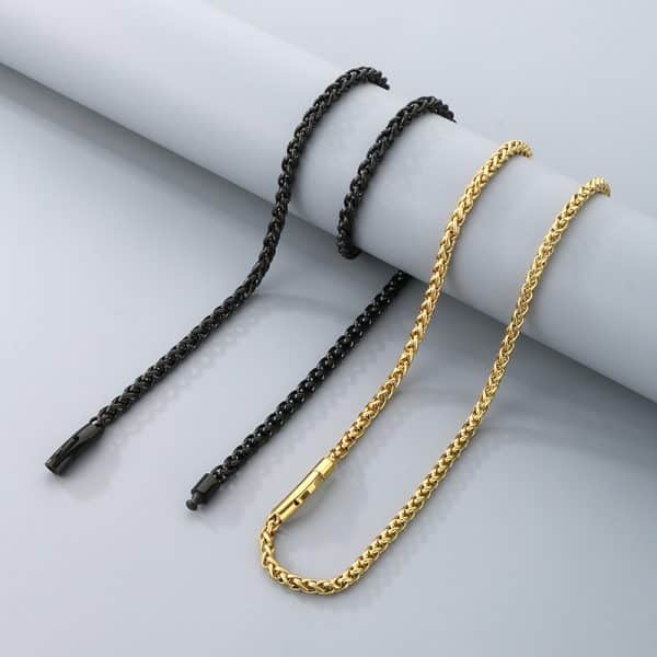 6mm Release Buckle Stainless Steel Personality Titanium Steel Ornament Necklaces
