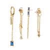 Women's Temperament Artistic Sense Chain Star Elements Zirconia Earrings Set