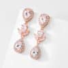 Classic Retro Temperament Long Water Drop Zircon Earrings