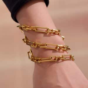 Square Hollow Chain Bracelet For Women