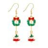 Christmas Creative New Long Oil Drop Earrings Simple
