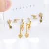 Lightning Current Su Star Earrings Simple And Exquisite 6 Piece Set
