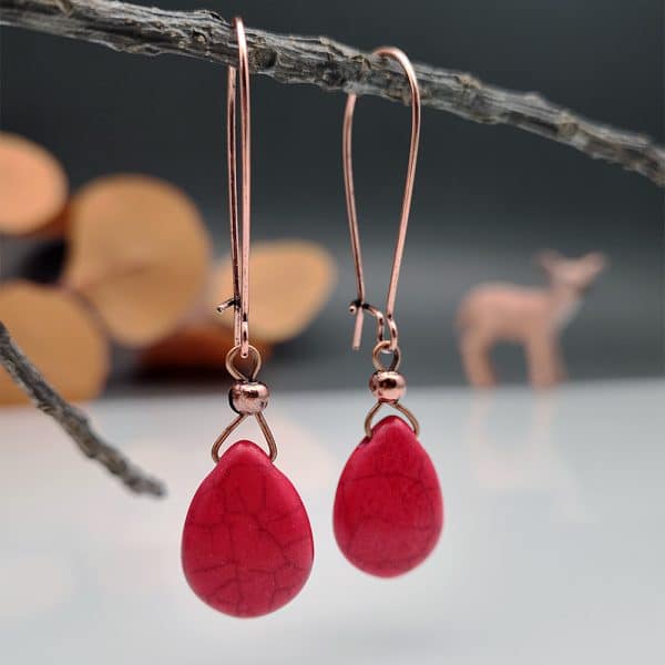 Bohemian Drop-shaped Yellow Turquoise Simple Earrings